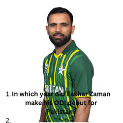 In which year did Fakhar Zaman make his ODI debut for Pakistan?