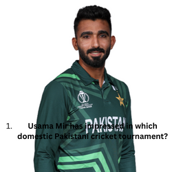 Usama Mir has impressed in which domestic Pakistani cricket tournament?
