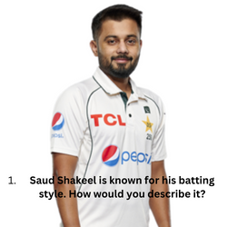 Saud Shakeel is known for his batting style. How would you describe it?