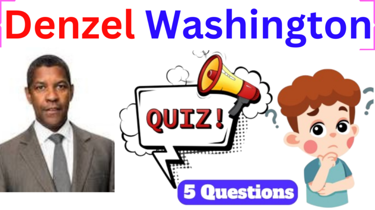 Denzel Washington 5 Questions Quiz