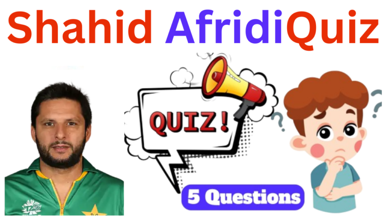 Shahid Afridi 5 Questions Quiz