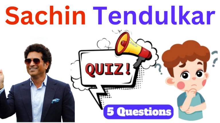 Sachin Tendulkar 5 Questions Quiz